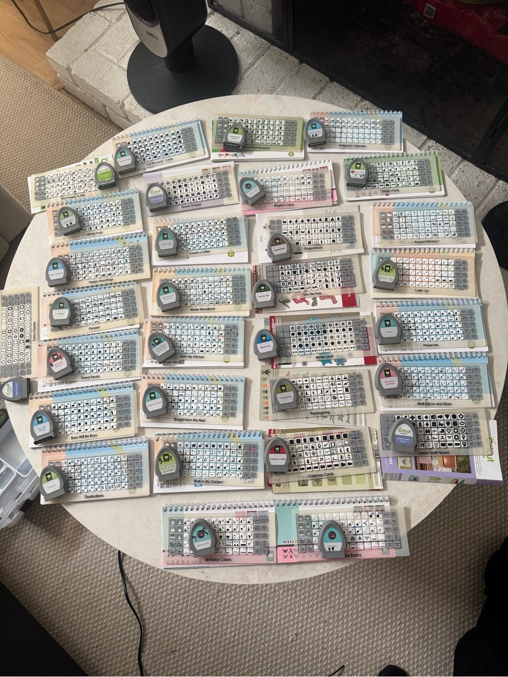 Cricut Cartridge Lot of 31 with Pads, Keyboards, Booklets